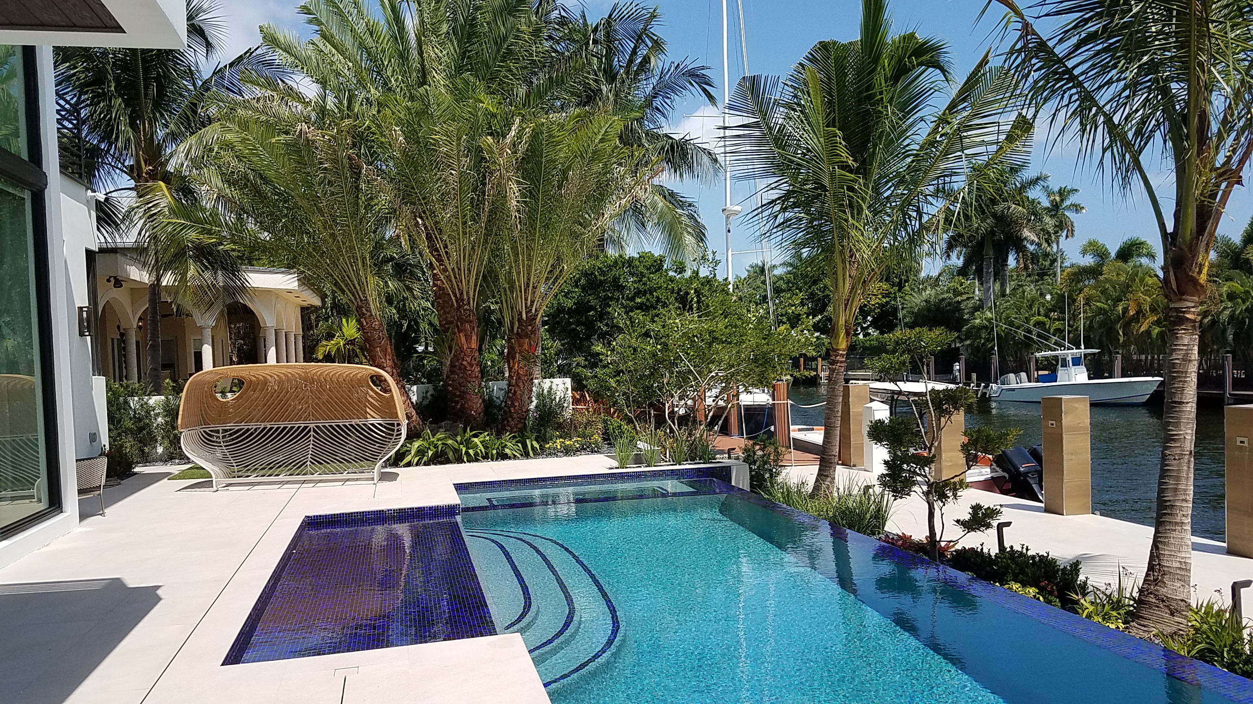 water features pool deck pavers broward landscape design