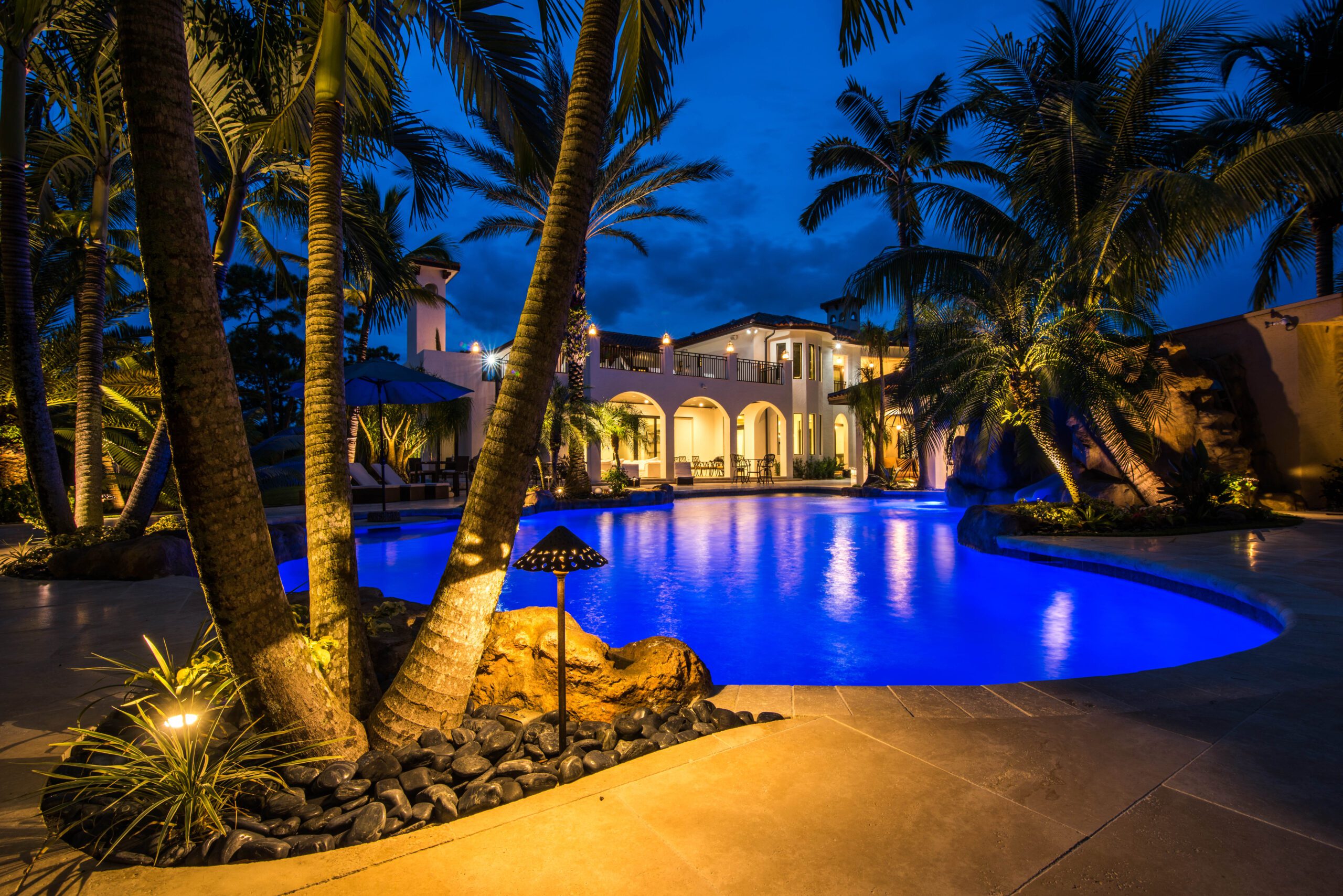 broward landscape design exterior lighting pool deck water features