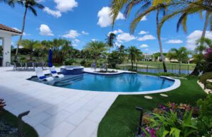 pool deck water features landscape design broward landscaping